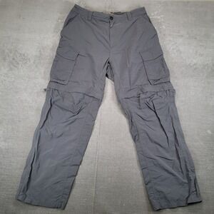 REI Mens Pants Large Co-op Sahara Convertible‎ Cargo Hiking Outdoor Gray